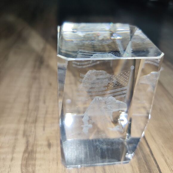 Bald Eagle With American Flag Small Glass Paper We - Picture 5 of 7